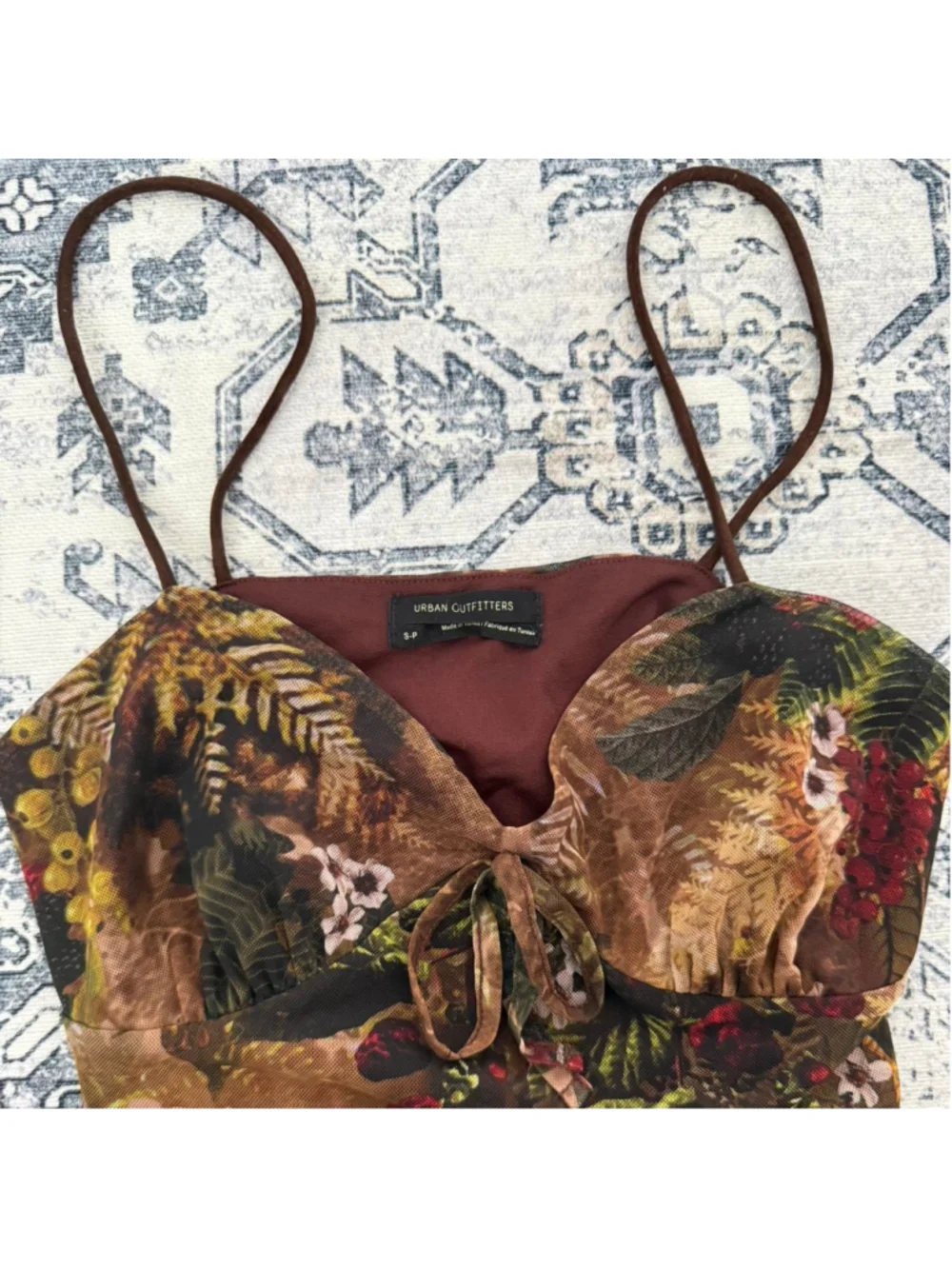 UO Brown Fairy Core Mini Dress - Size S - Picture 5 of 5